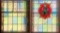 2 Antique Stained Glass Windows - Set Upper & Lower, 35