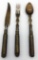 3-piece Shell Trench Art Cutlery Set - Knife Is 6½