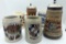 6 Vintage Steins - Tallest Is 8¼