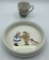 Nippon Soldier Child's Dish; England Child's Cup - Sooty's Washing Day