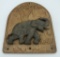 Hand Carved Wooden Plaque - Elephant, 8½