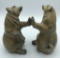 Pair Nice Heavy Brass Hand Finished Bear Bookends