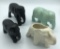 4 Various Vintage Ceramic Elephants - Largest Is 6½