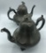 Pair Pewter Teapots - Late 1800s
