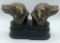 Pair Heavy Dog Bookends - 1 As Found