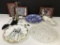 Estate Lot - Porcelain Handled Dessert Set; Italian Glass Pitcher & 3 Glass