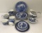 23 Pieces English Blue Willow; Spode Blue & White Plate