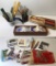 Large Lot Pencils, Scissors, Leather Pencil Holder, Bookmarks, Playing Card