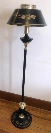 Metal Tole Painted Floor Lamp - 52"