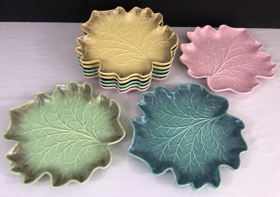 8 Royal Haeger Leaf Plates - R126A, 10½"