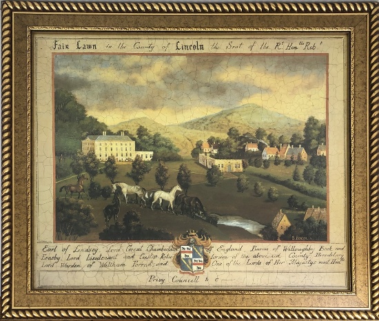 " Fair Lawn " Print - Framed W/ Glass, 33"x28"