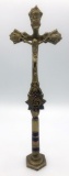 Shell Trench Art Crucifix - 12