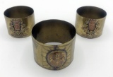 3 Shell Trench Art Napkin Rings