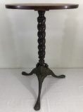 Old English Pub Table W/ Barley Twist Pedestal - 17½