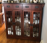 Mission Style Bookcase W/ Granite Top - 48