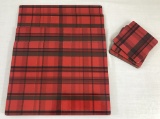 4 Plaid Placemats W/ 4 Coasters - 8