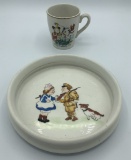 Nippon Soldier Child's Dish; England Child's Cup - Sooty's Washing Day