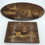 2 Inlaid Plaques