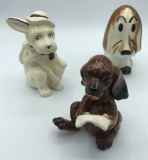 3 Dog Figures - Largest Is 5