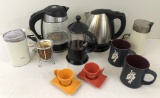 2 Electric Hot Water Kettles; Coffee Press, Etc.