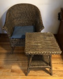 Rattan Arm Chair; Rattan Table - 18