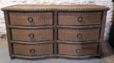 6-drawer Wicker Dresser - 56