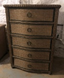 5-drawer Wicker Chest - 33½