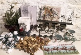 Lot Misc. Christmas & Iron Candelabras