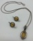 Long Sterling Necklace & Earrings - Bohemia Glass