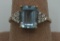 9kt Aquamarine Ring - 3.0g, Size 7½