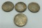 4 Peace Silver Dollars - 1922, 1922, 1922D, 1923