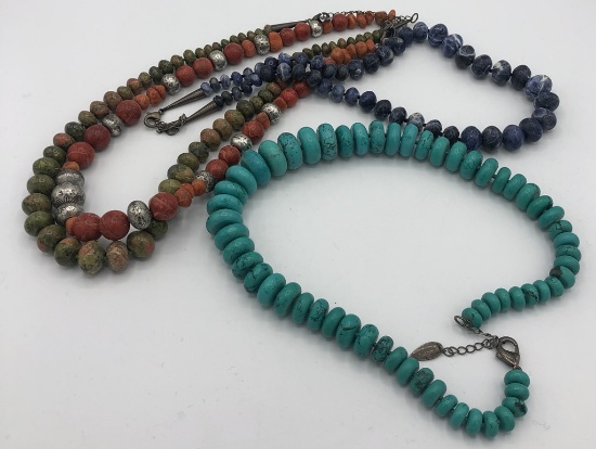 4 Coldwater Creek Necklaces - Glass, Marble, Etc.