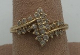 14kt Gold & Diamond Ring - 2.7g, Size 7
