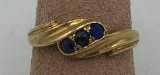 18kt Gold & Sapphire Ring - 1930s, 3.6g, Size 7