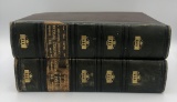 2 Medical Books - The Household Physician Vols. 1 & 2, Leather Binding, J.