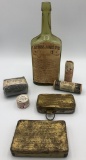 7 Pieces Vintage Medical Products - Includes Army WWI First Aid Packet Neve