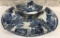 8-piece English Blue & White Server Set - As Found