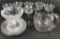 Etched Glass Pitcher; 6 Stems; 6 Rock Crystal Plates; Compote W/ Spoon