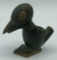 Vintage Bronze Jayhawk Toothpick Holder - 2 1/8