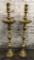 Pair Brass Floor Candlesticks - 46½