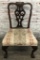 Period Chippendale Style Chair W/ Repair - LOCAL PICKUP ONLY