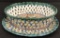 Hand Painted Basketweave Italian Dish & Platter