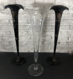 Tall Glass Trumpet Vase - 24