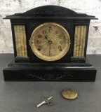 Antique Slate Clock - 13