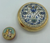 Enameled Halcyon Paperweight; Halcyon Mini Box