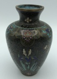 Old Iris & Butterfly Cloisonné Vase - 5