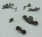 5 Vintage Airplane & Wing Pins - 1 As Found
