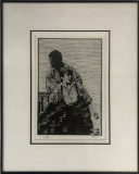 Barry Moser Wood Engraving - Never Saying A Word, 48/50, Pencil Signed, Ima