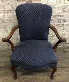 Vintage Queen Anne Style Arm Chair - 34