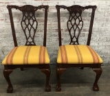 2 Chippendale Style Reproduction Chairs - LOCAL PICKUP ONLY